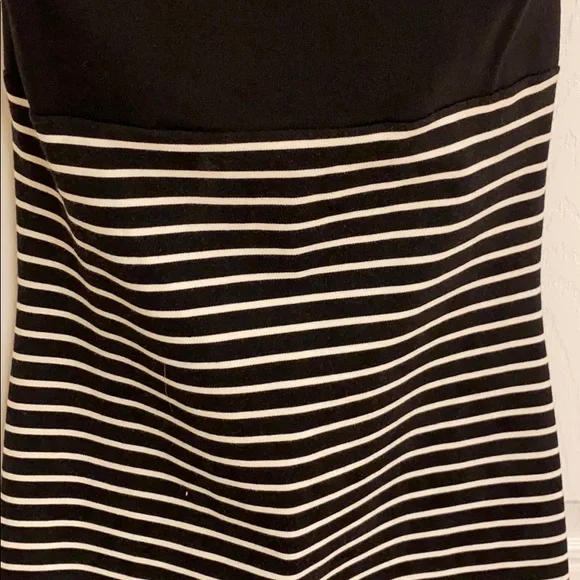 Lulu’s Black White Striped Sexy Bodycon Dress Back Zipper Rayon-blend Size Small - Picture 3 of 9
